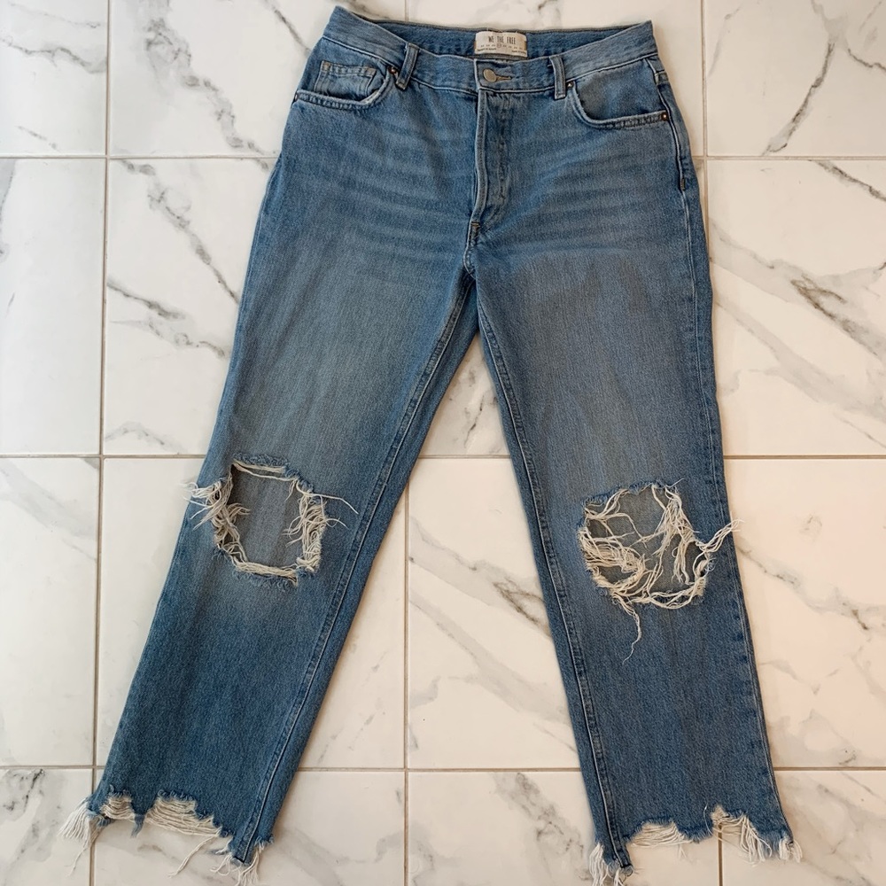 FREE PEOPLE Maggie Mid- Rise Jeans